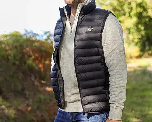 cheap men’s sleeveless puffer jacket