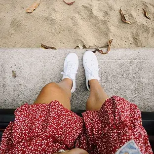 dress and trainers