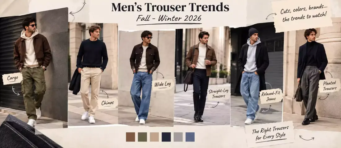 Men's trouser trends for autumn/winter 2026