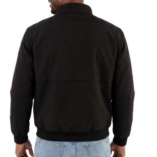 Veste Noire Homme SuperDry Campus Padded Harrington vue 0
