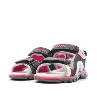 Sandales Grises/Rouges Bébé Kimberfeel Missi vue 0