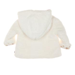 Manteau Sherpa Blanc Doux Fille EOM Xaopol vue 0