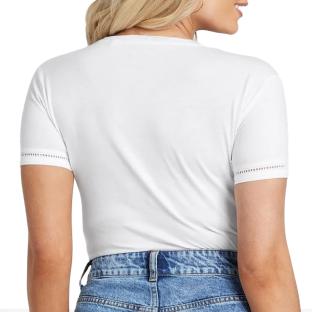 T-shirt Blanc Femme Guess Emily vue 0