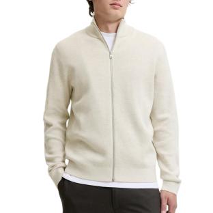 Pull Zippé Beige Homme Jack & Jones Milano vue 0