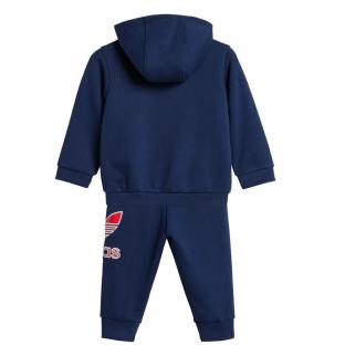 Adidas Jungen Trainingsanzug-Hoodie in Marineblau/Rot Ansicht 0