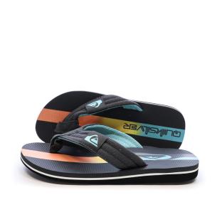 Tongs Bleu/Noir Garçon Quiksilver Molo Layback vue 0