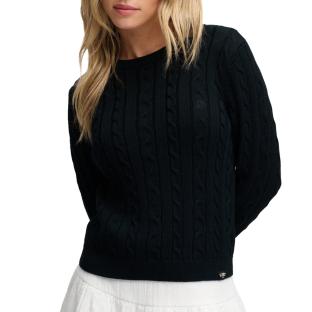 Pull Marine Femme Superdry Essentials Cable Jumper vue 0