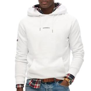 Weißer Herren Superdry Plain Hood0 Kapuzenpullover Ansicht 0