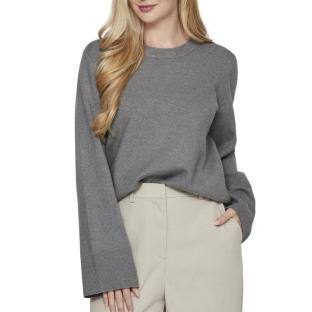 Pull Gris Femme Vila Vicassie vue 0