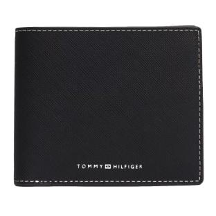 Portefeuille Noir Homme Tommy Hilfiger Saffiano vue 0