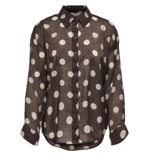 Chemise à Pois Marron Femme JDY Fay vue 0
