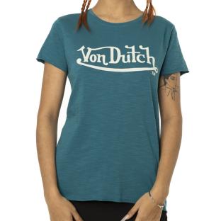 Camiseta de mujer turquesa Von Dutch Slub ver 0