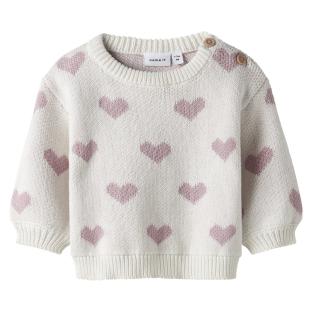 Pull Blanc/Rose Fille Name it Foana vue 0