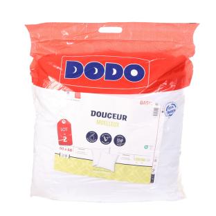 X2 Oreillers Blanc Dodo Moelleux 60x60 vue 0