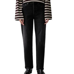 Schwarze Straight-Fit-Jeans für Damen von Tommy Hilfiger, Modell „Layla“ Ansicht 0