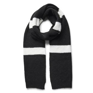Echarpe Rayure Blanche/Noire Femme Pieces Sana Scarf vue 0