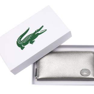 Portefeuille Argenté Femme Lacoste NF3937GZ vue 0