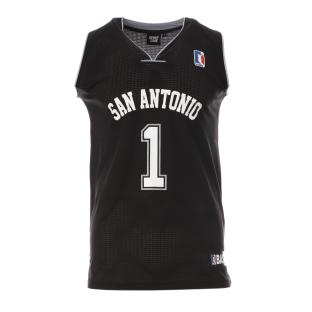Camiseta de baloncesto San Antonio negra para hombre Sport Zone ver 0