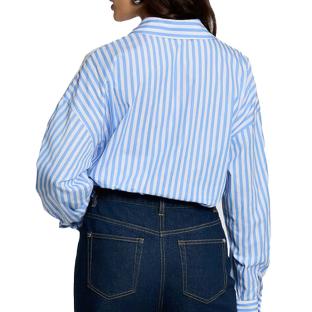 Morgan CARAY Women's Blue Stripe Shirt Photo of the Espace des Marques %store% store - view of %key%