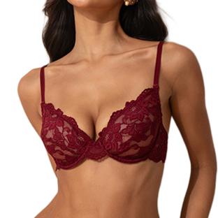 Bordeauxfarbener Damen-BH „Les Petites Bombes Aube“ Ansicht 0