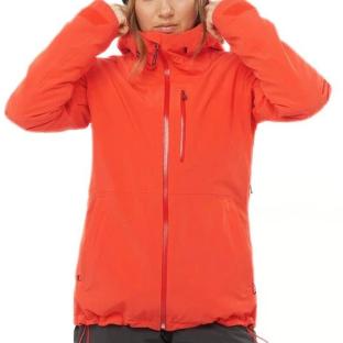 Manteau Orange Femme Salomon Highland vue 0