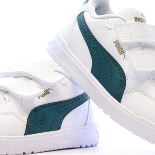 White/Green Puma Shuffle Downtown Boys’ Trainers Photo of the Espace des Marques %store% store - view of %key%