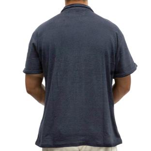 Chemise Bleu Homme Paname Brothers CHARLY vue 0