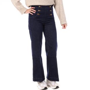 Jean Bleu Brut Femme Oraije Ankle Wide Victorine vue 0