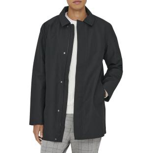 Schwarzer Herrenmantel von Only & Sons: Onshall Coat Ansicht 0