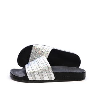 Adidas Adilette Damen Steppschuhe Schwarz/Silber Ansicht 0