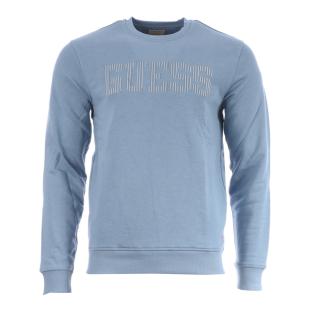 Sweat Bleu Homme Guess Beau Cn Fleece vue 0