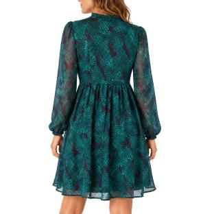 Grünes Damenkleid von Freeman Porter Rayane Checkers Ansicht 0