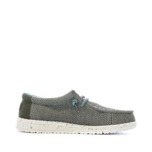 Hey Dude Wally Youth Grey/Blue Boy's Shoes Photo of the Espace des Marques %store% store - view of %key%