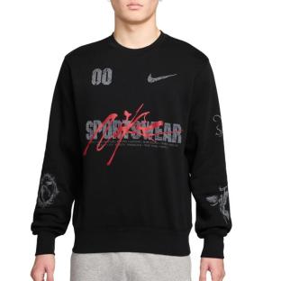 Sweat Noir/Rouge Homme Nike U Nsw Crew vue 0