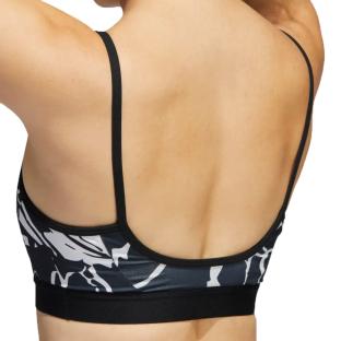 Brassière Imprimé Noir/Blanc Femme Adidas Floral vue 0