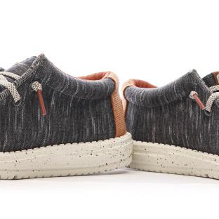 Chaussures Grises Chiné Homme Hey Dude Wally Jersey vue 0