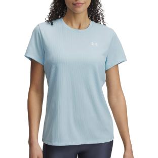 Camiseta azul de mujer Under Armour Tech Rib ver 0