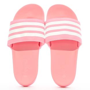 Claquettes Rose/Blanc Adidas Adilette Comfort vue 0