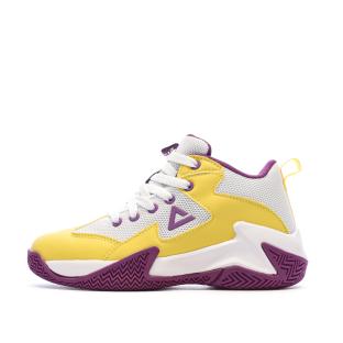 Zapatillas de baloncesto blancas y moradas para niña PEAK SPORT Game 2 ver 0