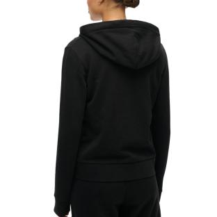 Sweat Zippée Noir Femme Superdry Plain Zip Hood vue 0