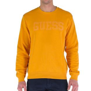 Sweat Orange Homme Guess Beau Cn Fleece vue 0