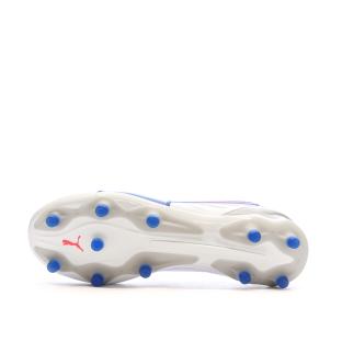 Chaussures de football Blanches/Bleu Homme Puma King Pro vue 0