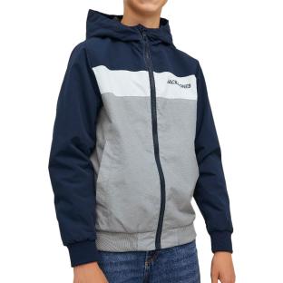 Jack &amp; Jones Boy's Marine/Grey Blocking Jacket Ansicht 0