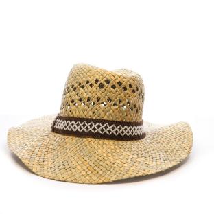Chapeaux de Paille Mixte Via Lorenzo Fedora Naturel vue 0