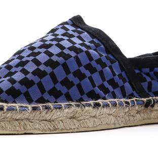 Espadrilles Damier Bleu/Noir Homme Ushuaia Dimitri vue 0