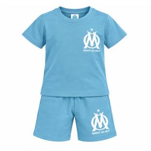 Ensemble Bleu Ciel Bébé Olympique De Marseille vue 0