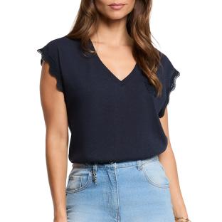 Camiseta azul marino para mujer Morgan DECUME ver 0