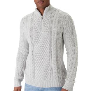 Pull Gris Homme Tommy Hilfiger Cable vue 0