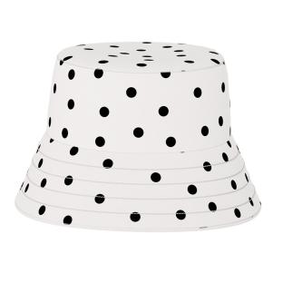 Wendbare Mütze Weiß/Schwarz mit Punkten für Damen von Pieces Mira Ansicht 0