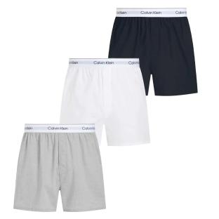 Lote de 3 calzoncillos boxer negros/blancos/grises Calvin Klein Jeans Slim ver 0